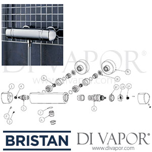 Bristan Fusion Thermostatic Surface Mounted Bar Shower BR DV 150
